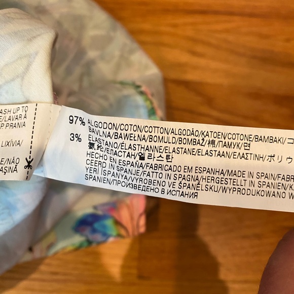 Zara Mint Oriental Floral Pencil Dress size XS - Picture 9 of 9